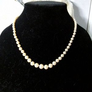 Dark ivory pearl necklace